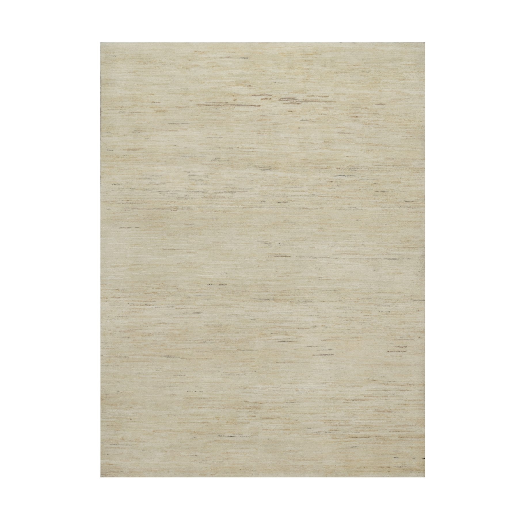 Bone White, Modern, Plain Design, Lori Buft Gabbeh, Thick and Plush, Pure Wool, Hand Knotted, Oriental Rug